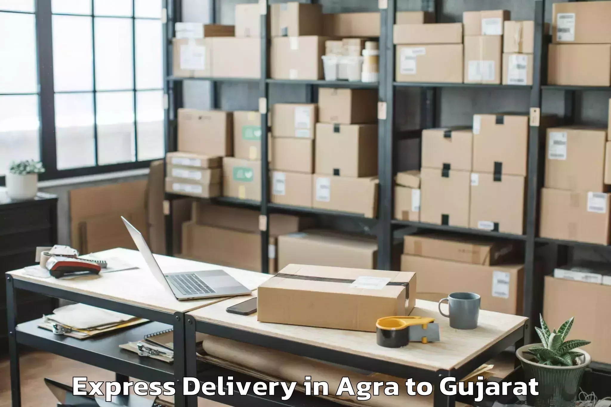 Book Your Agra to Petlad Express Delivery Today